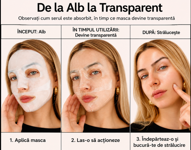 Mască de față cu colagen strălucitor      1+1 Gratis