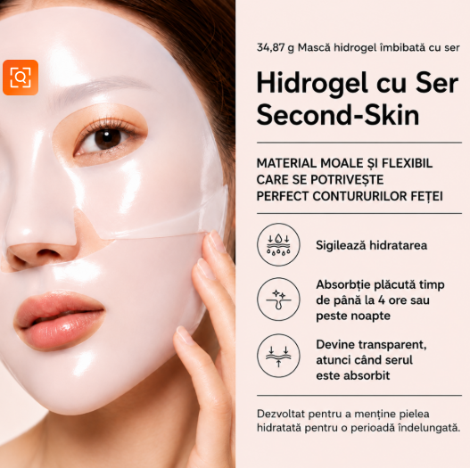 Mască de față cu colagen strălucitor      1+1 Gratis